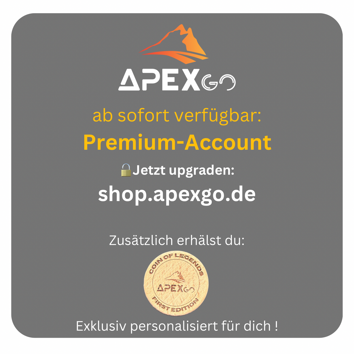 Premium Zugang zur APEXgo App