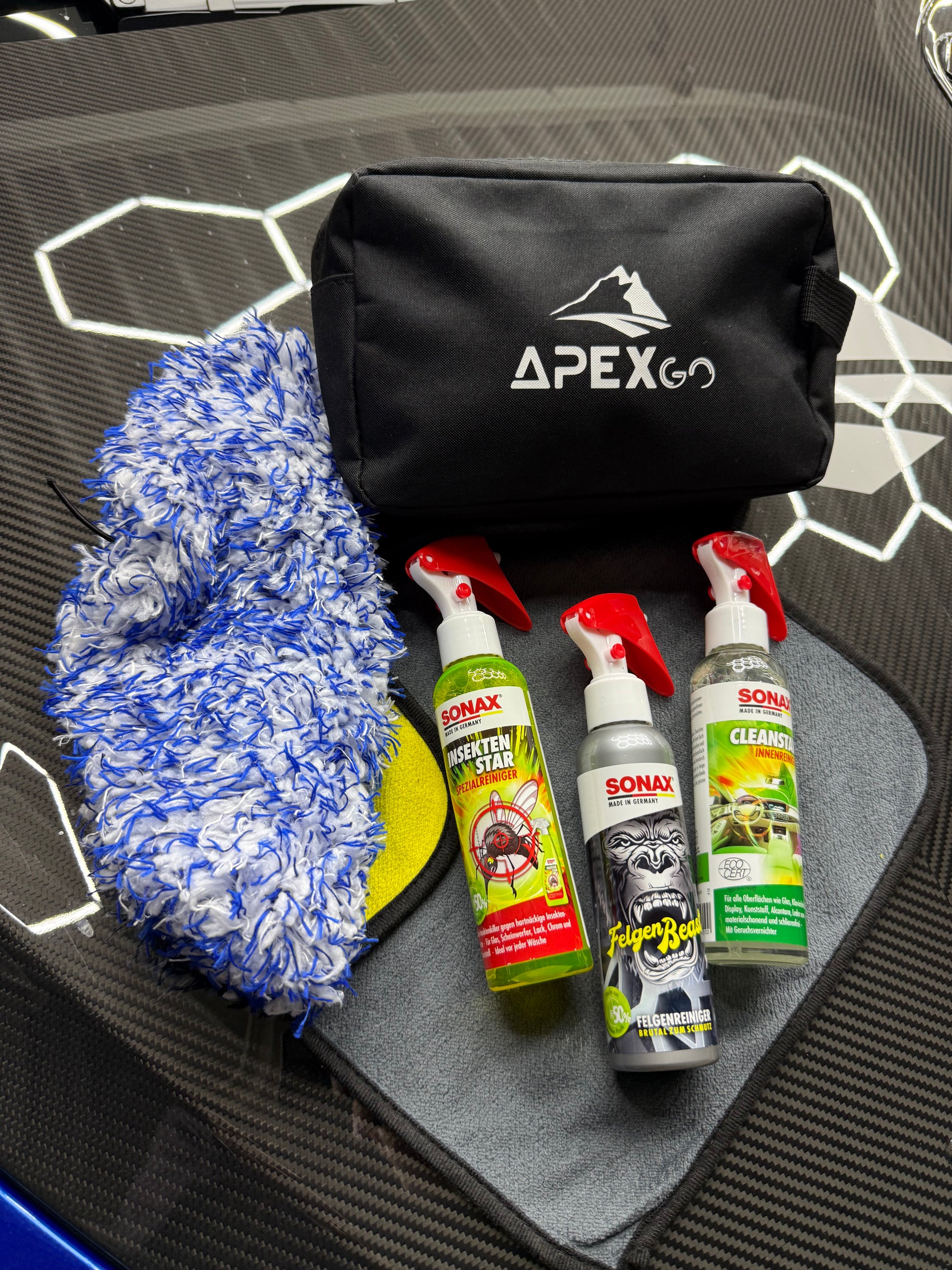 APEXgo.CLEAN - Dein Fahrzeugpflegeset für unterwegs