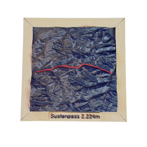3D-Modell Alpenpass (diverse verfügbar) Wandmontage